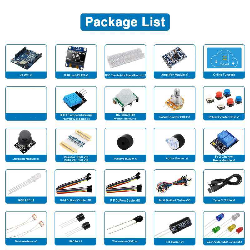 UNO R4 WiFi Compatible Develop - đánh giá và giá Diy Electronics Project Kit